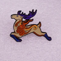 the colorful and mysterious xiangyun deer in myth television brooches badge for bag lapel pin buckle jewelry gift for friends