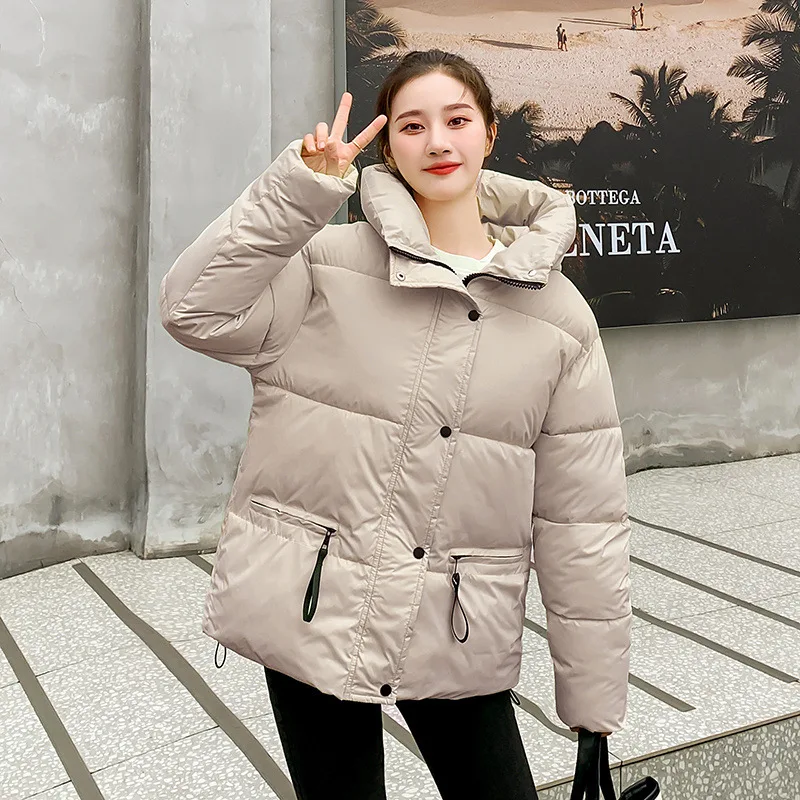 PinkyIsBlack 2022 Women's Winter Jacket Streetwear 7 Solid Color Hooded Cotton Padded Coat Warm Female Parkas Women Clothing