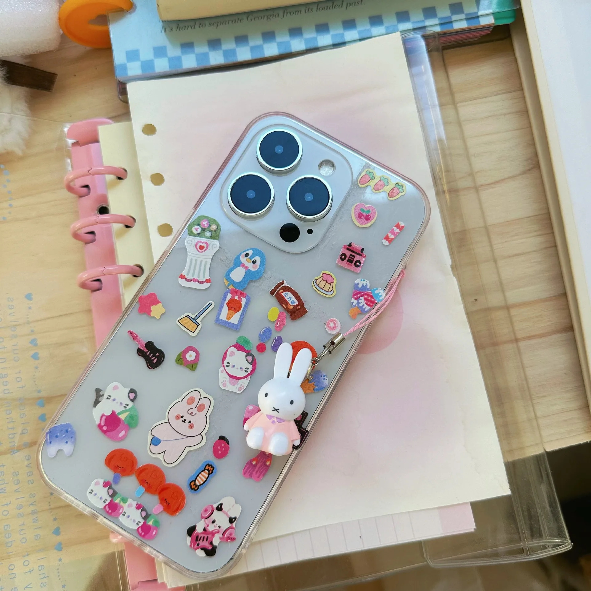 Kawaii Miffy брелок мультфильм милый рюкзак кулон украшения цепочка для мобильного