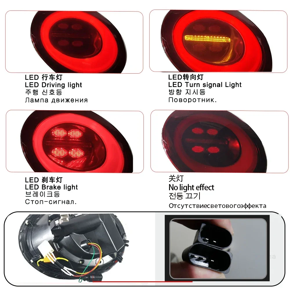 Фото Для VW Beetle 2006, 2007, 2008, 2009, 2010, 2011, 2012, задний бампер автомобиля, светодиодный задний фонарь, задние фонари, стоп-сигнал, стример, задний фонарь №2
