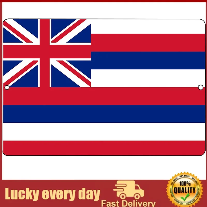 

Rogue River Tactical Hawaii State Flag Metal Tin Sign Wall Decor Man Cave Bar HI home decoration wall room decoration men