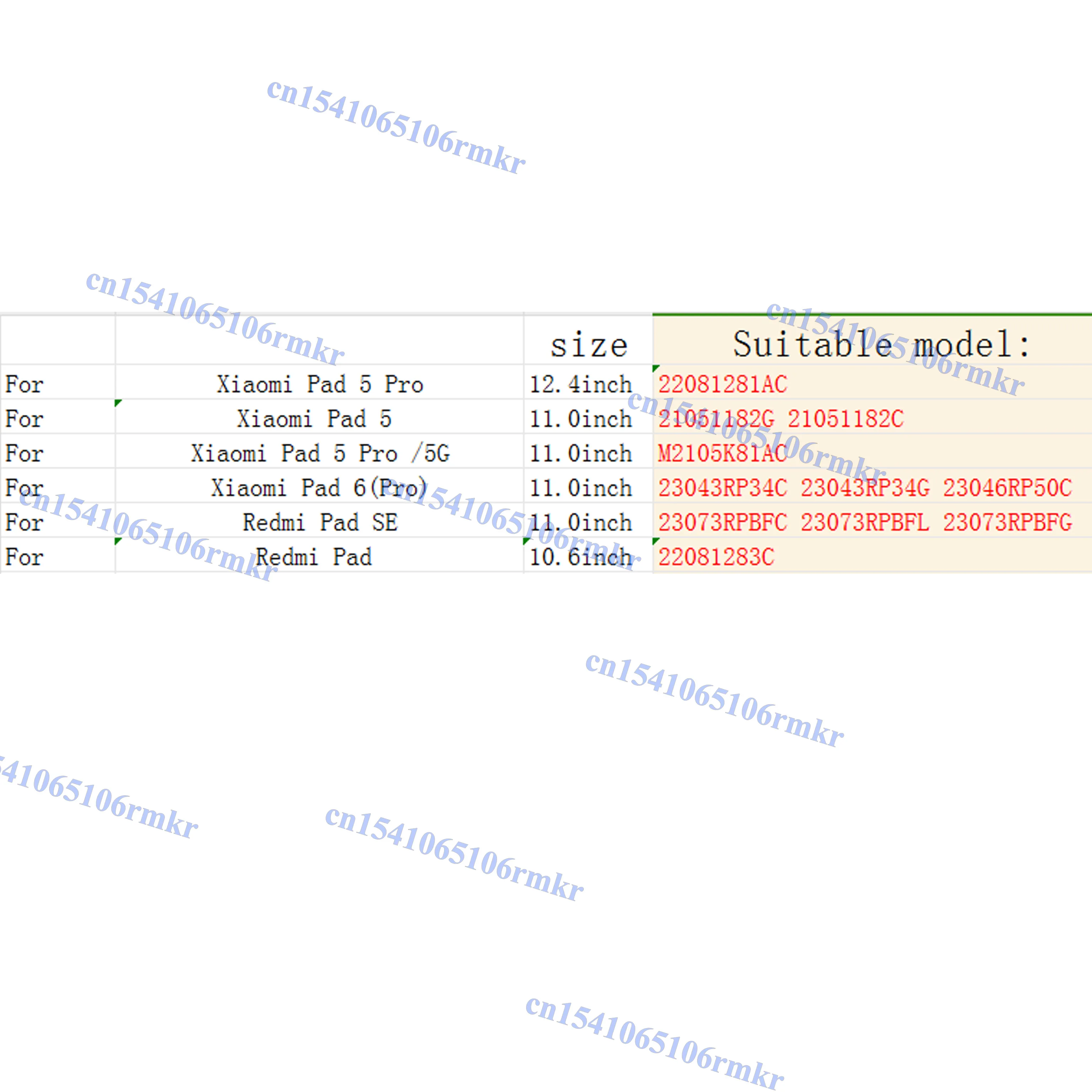 5 шт. без OCA для Redmi Pad 10 6 ''Redmi SE Xiaomi 5/mi 6(Pro)/mi Pro 12 4'' Переднее стекло запасные