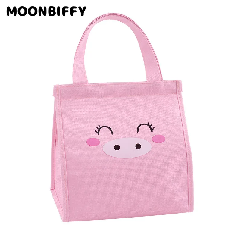 

Lunch Bag Insulated Thermal Lovely Animals Multicolor Breakfast Box Bags Women Portable Hand Pack Picnic Travel Products Bags
