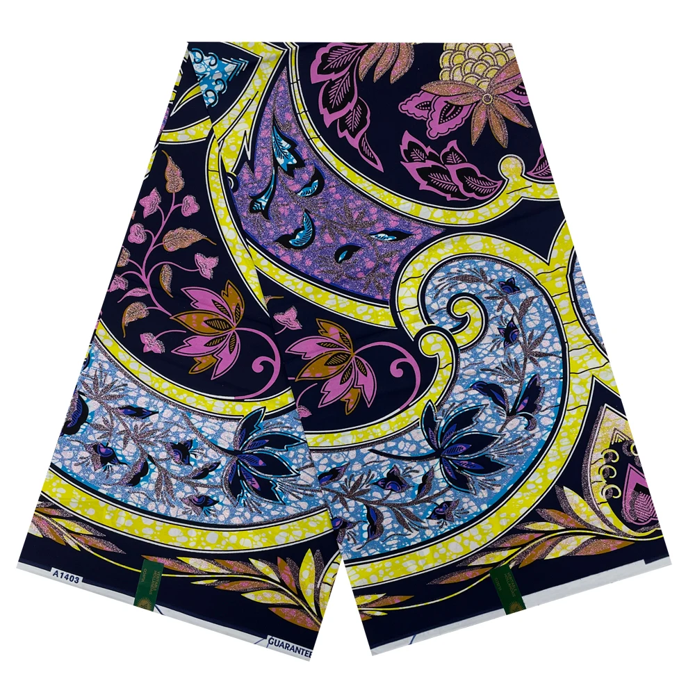 

Grand Super 100% Cotton African Wax Fabric High Quality Wax Print Ankara Fabric For Sewing 6yards Women Fabric VL-37