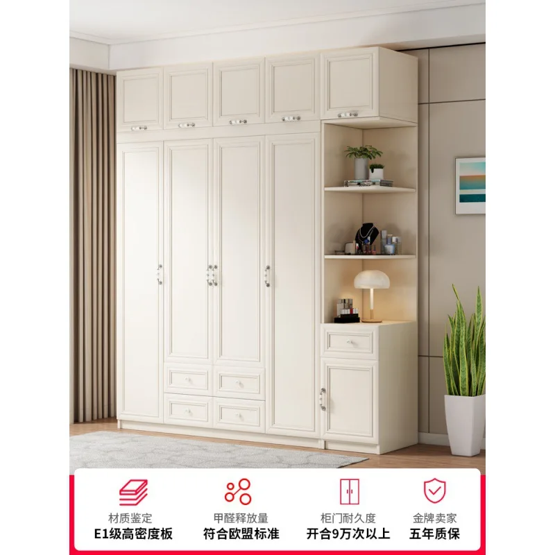 

Wardrobe Home Bedroom Solid Wood Cabinet White Wardrobe