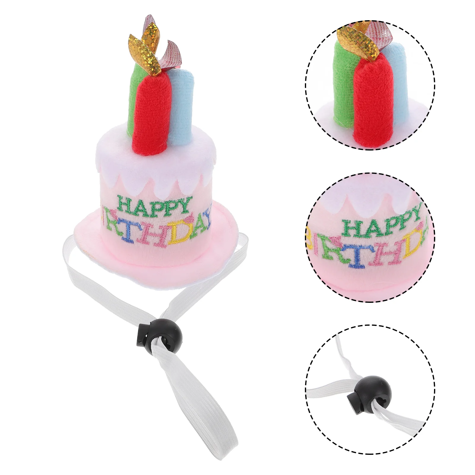 

Birthday Hat Cake Happy Plush Hats Party Accessories Hair Headband Tiara Dress Fancy Fabric Hairband Cap Gifts Headbands