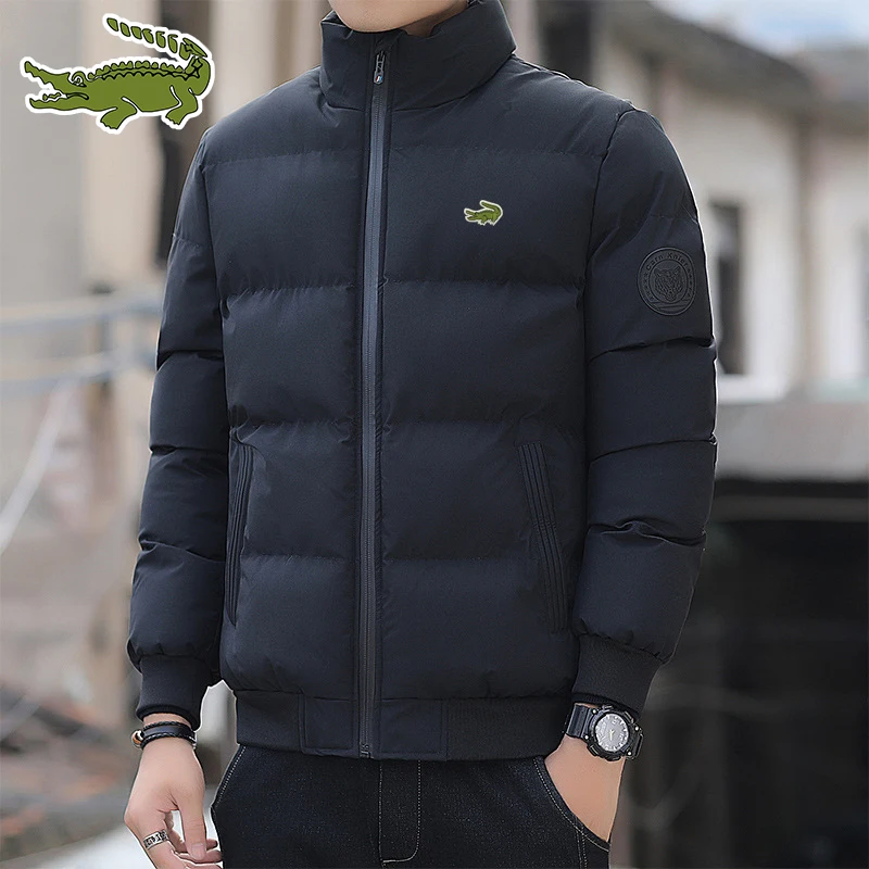 Winter 2022 Men's Cotton Casual Fashion Men's Outerwear Brand Men's Down Jacket Loose Solid Color Thick Stand-up Collar Jacket