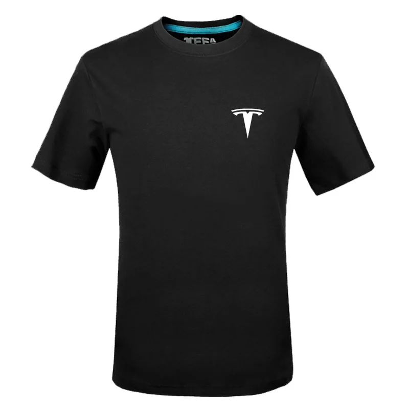 

2022 Tesla Logo T Shirt Letter Printed able Round Neck T-shirts Short Sleeve T-shirt