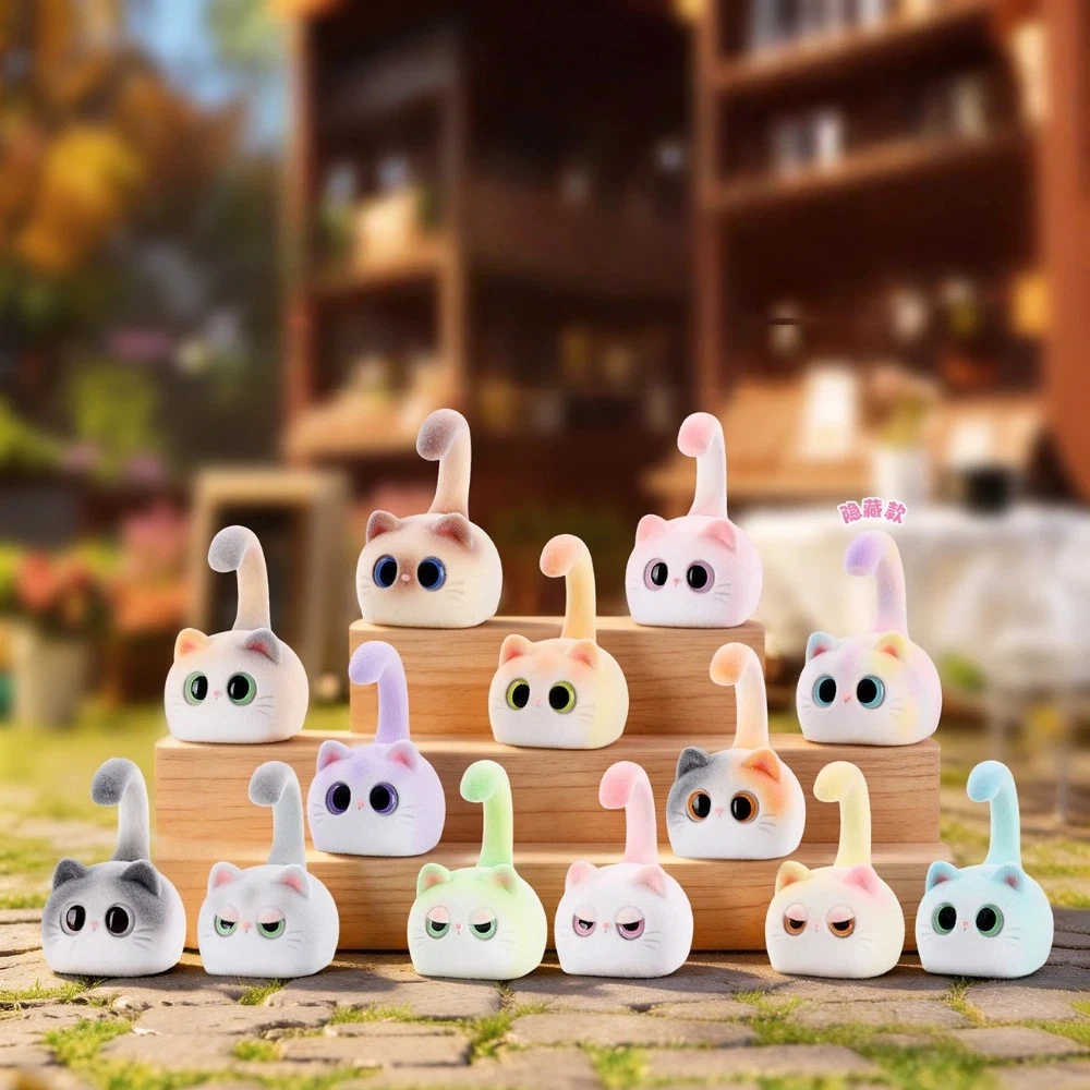 Фото Новая серия Honey Cats: Сюрприз-боксы из смолы, милые фигурки, красочные мультяшные украшения для рабочего стола, подарок на день рождения №2