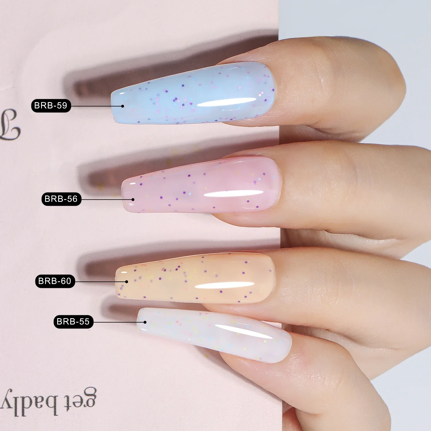 Beautilux цветной резиновый базовый гель в комплекте молочная основа для ногтей