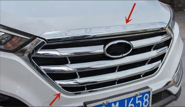 Для Hyundai Tucson 2015-2018 ABS хромированная решетка автомобиля декоративная рамка