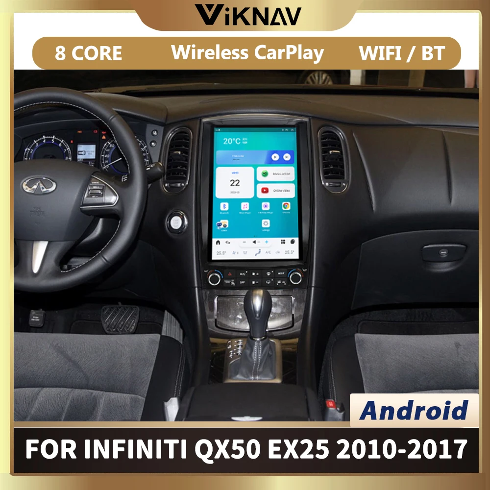 

Головное устройство Android11 для Infiniti QX50 EX25 2010-2017, автомобильное радио, мультимедийный плеер, сенсорный экран, стерео, GPS-навигация carplay