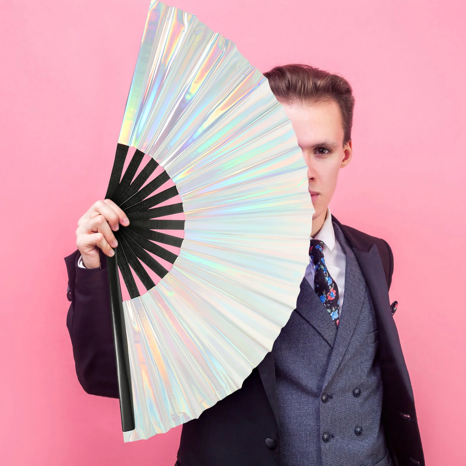 Вентилятор Symphony Kung Fu Rave Hand Классические складные большие портативные бамбуковые