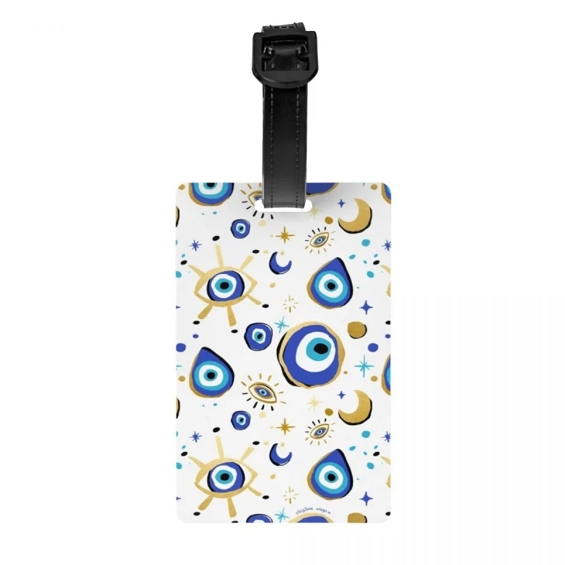 Tag Privacy Protection Hamsa Nazar Amulet Boho Baggage Tags 