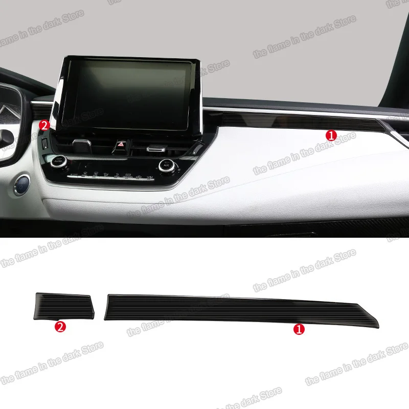 

Lsrtw2017 для Toyota Corolla E210 2019 2020 2021 из нержавеющей стали, отделка приборной панели автомобиля, аксессуары из углеродного волокна, украшение