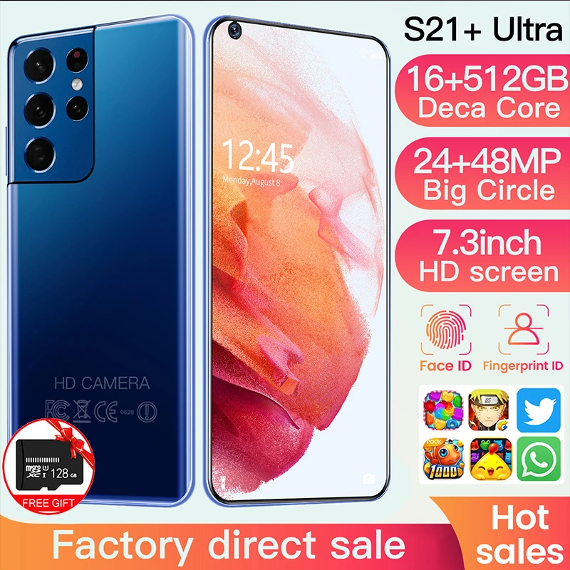 

Смартфон S21 +, 7,3 дюйма, 16 + 512 ГБ, 6800 мАч