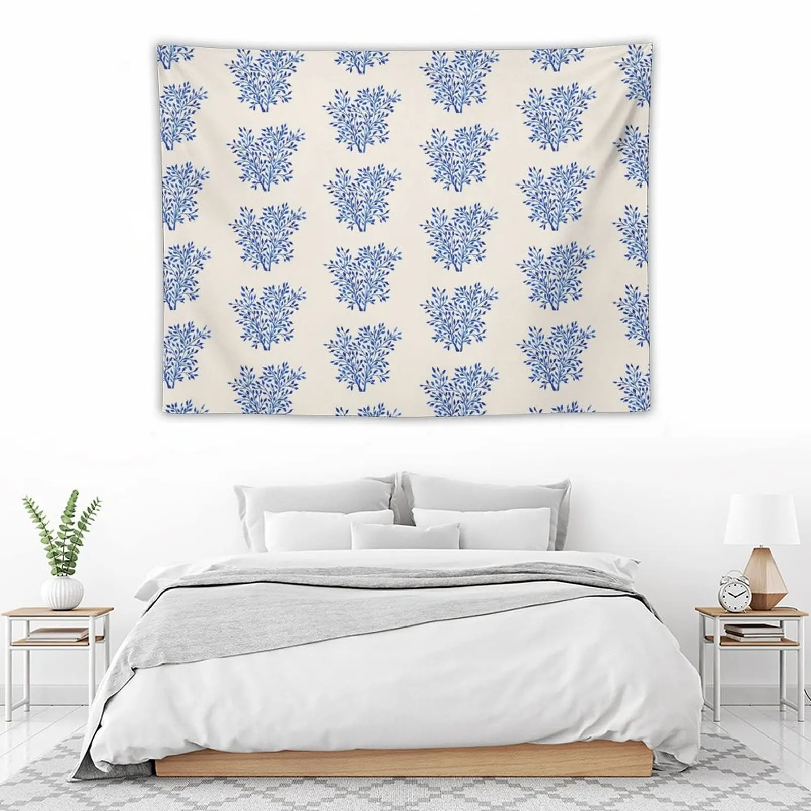 Синий фикус абстрактный гобелен украшения для спальни вещи в комнату
