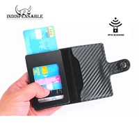 indispensable wallet men smart pu leather card wallet luxury designer man card holder tri fold rfid case business cardholder