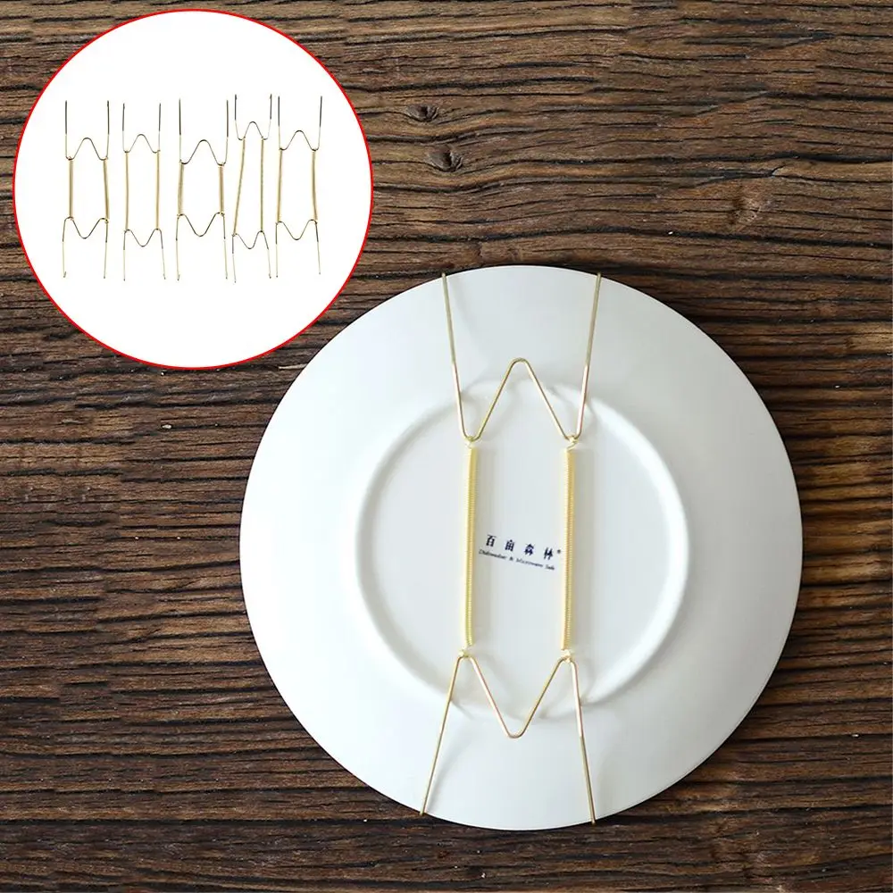 Настенная вешалка для тарелок W-образный держатель с пружиной посуды невидимый