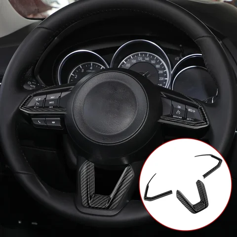 Для Mazda 3 6 CX3 CX-3 CX-5 CX5 CX8 CX 9 Axela ATENZA 2017 2018 2019 3 шт. наклейка на руль автомобиля с блестками