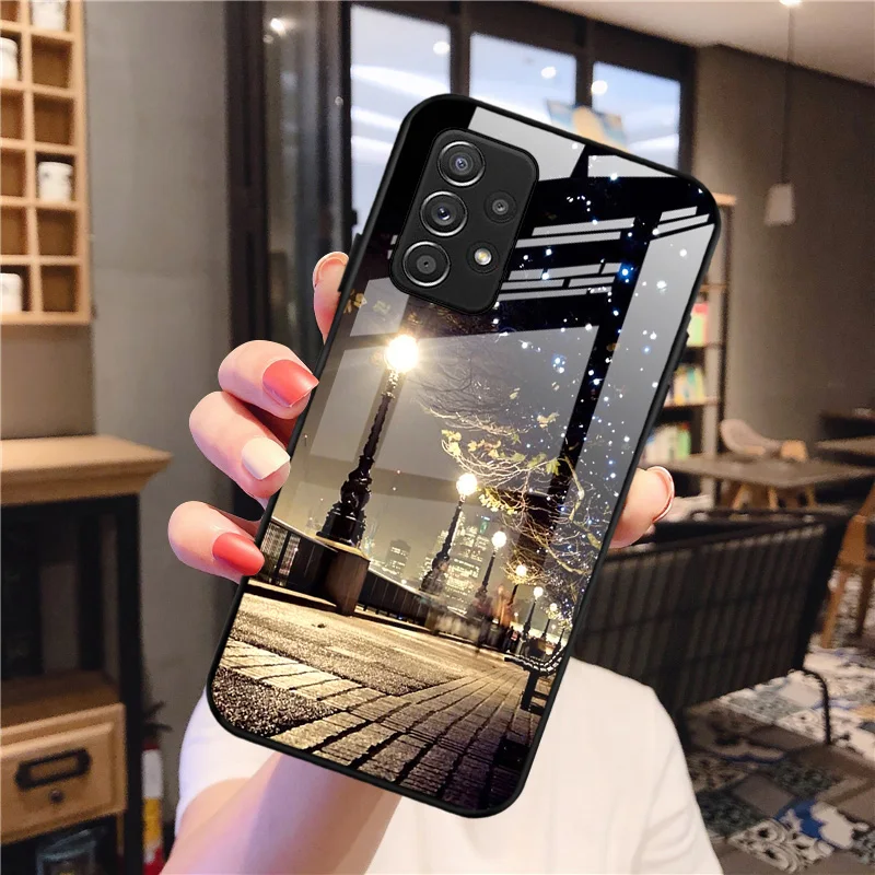 S22 Ultra Case For Samsung A52S 5G Case Tempered Glass Funda Samsung A52 A51 A32 A22 A53 A13 A12 A50 A72 S21 S20 FE A04s Cover