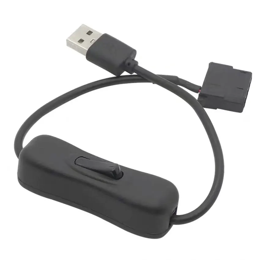 Кабель-адаптер 30 см с USB на 4-контактный разъем Molex переключателем вентилятора ПК