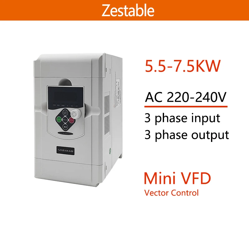 

VFD 5,5/7,5 кВт 7 л.с./10 л.с. 3 Ph от 220 до 3 фаз 380 В преобразователь частоты переменного тока для инвертора управления скоростью двигателя