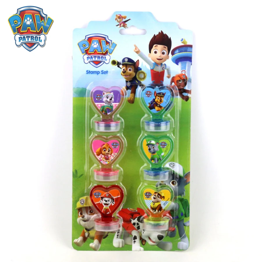 

6pcs Paw Patrol Pattern Stamp Children's Toy Stamp Elementary School Supplies Puppu Chase Skye Marshall Rubble Rocky Things Gift