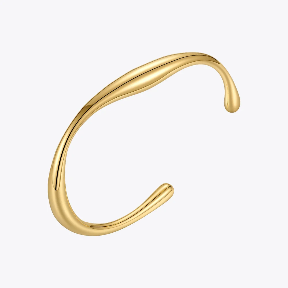 

ENFASHION Punk Irregular Open Bangle Fashion Jewelry Stainless Steel Bracelets For Women Gold Color Bracelet Pulseras B212270