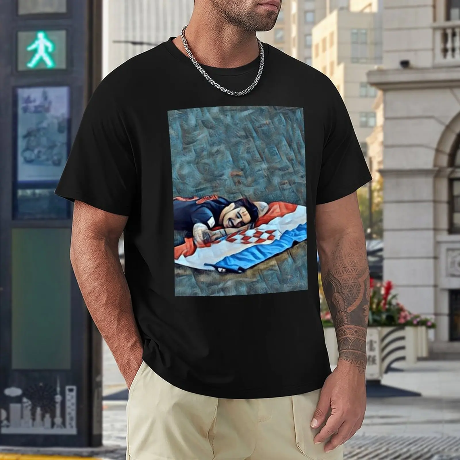 

Top Tee Vrsaljko Croatian Flag Funny Graphic Home Eur Size Vintage