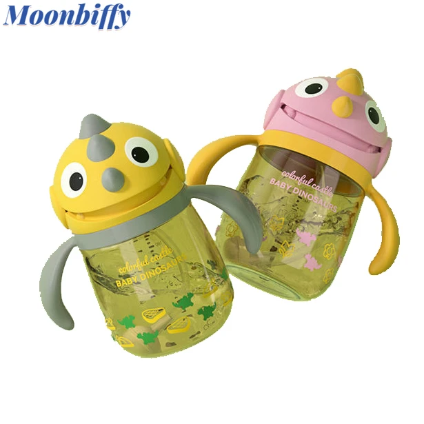 

Water Bottle for Kids Baby Sippy Cup PP Material Duckbill Cup Gravity Ball Children Drinking Water Learning Straw Water Bottle