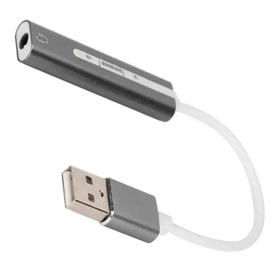 USB звуковая карта из алюминиевого сплава Внешняя компьютерная Звуковая для всех
