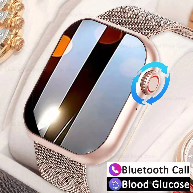 

Смарт-часы F57 с Bluetooth, вызовы, глюкометр, измерение кровяного давления, температуры, пульса, менструальный период, экран 1,91 дюйма