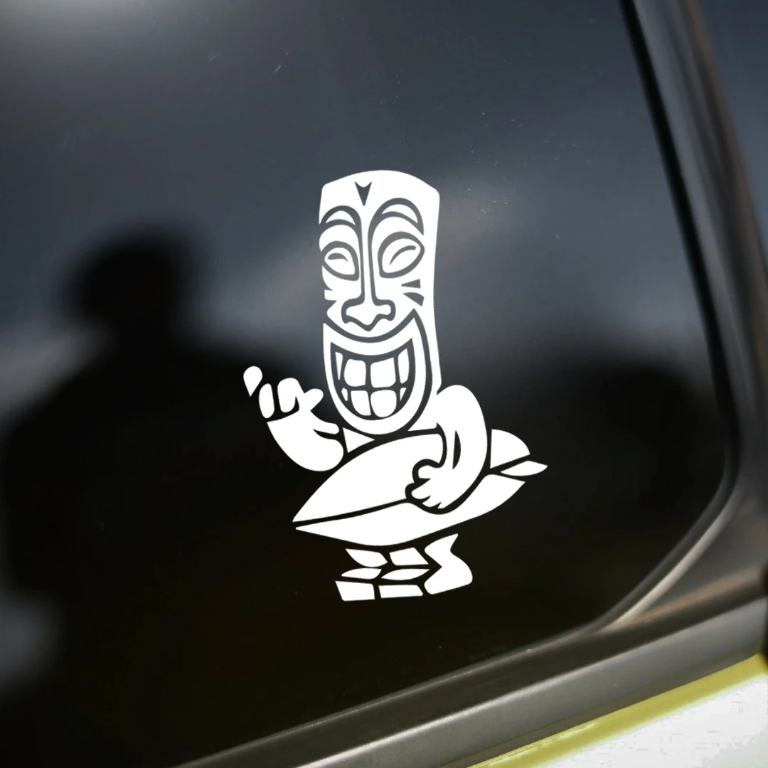 Автомобильная наклейка для серфинга забавный персонаж в гавайском стиле авто