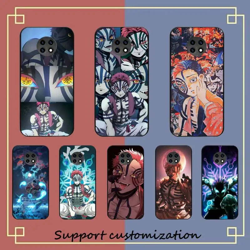 

Akaza Demon Slayer Phone Case For Xiaomi Redmi Note 8A 7 5 Note 8pro 8T 9Pro TPU Coque for note 6pro