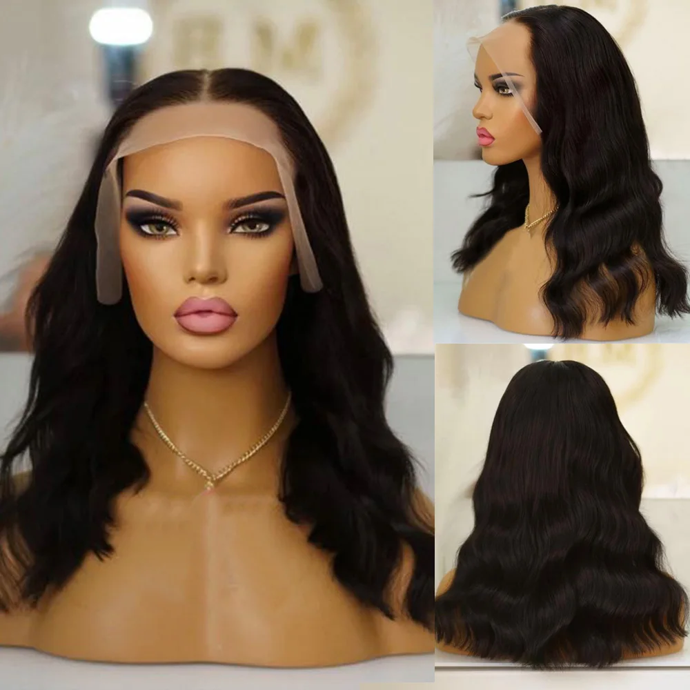 

Мягкие синтетические глубокие кудрявые длинные черные парики на сетке спереди для чернокожих женщин натуральные волосы без клея