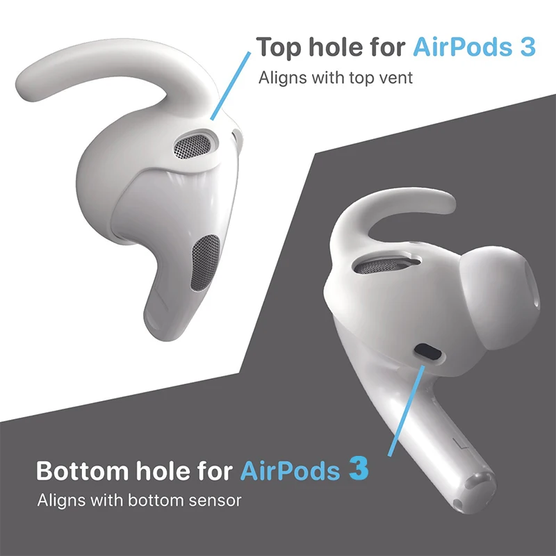 For Apple Airpods 3 Earbuds Anti Slip Ear Hook Case Cover Lost Shark Fin Eartips Air pods Earhook Earphone Accessories |