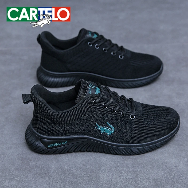 CARTELO 2022 New High-quality Men Knit Sneakers Non Slip Breathable Athletic Running Walking Gym Shoes Summer Casual Light Shoes