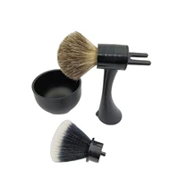luxur shaving brush shaver tool set including 1badger hair knot and 1synthetic hair1 stand1bowl 1shaver can customized
