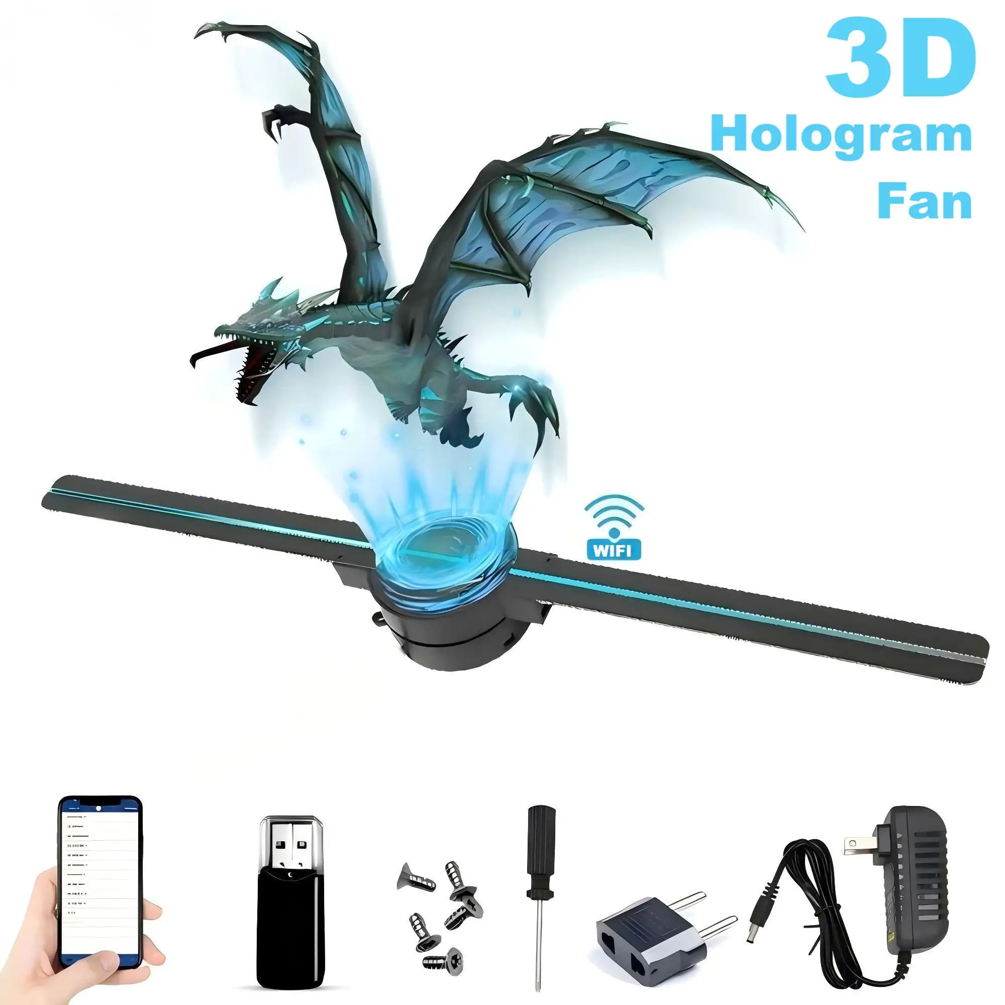 

Холограм 3D-вентилятор-проектор DISPLAMAX 42 см