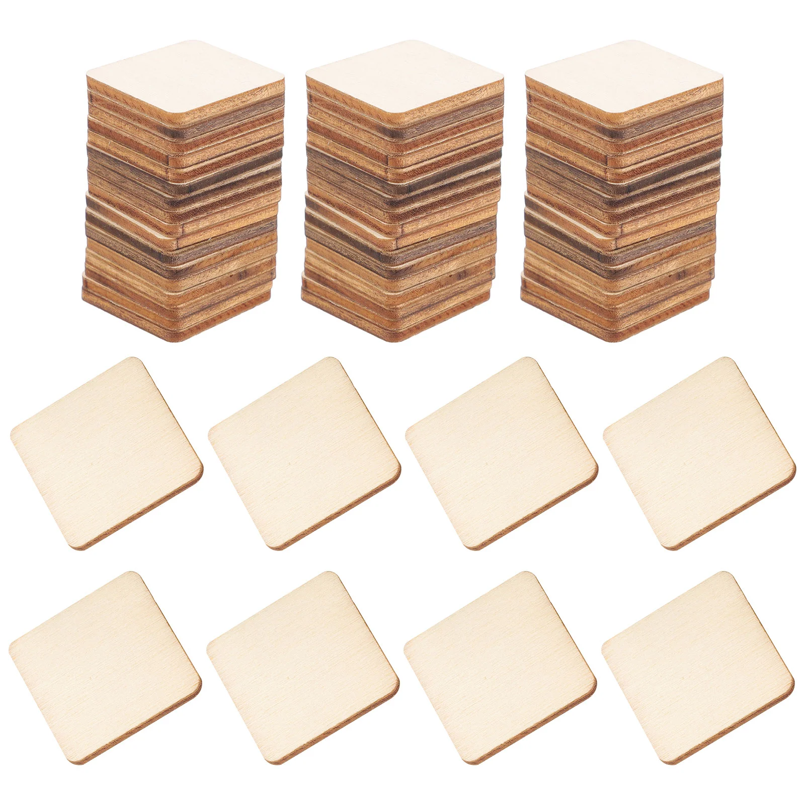

300 Blank Wod Pieces Square Plywood Pieces Blank Unfinished Wood Wood Squares for DIY Crafts Painting, Tiles 25MM