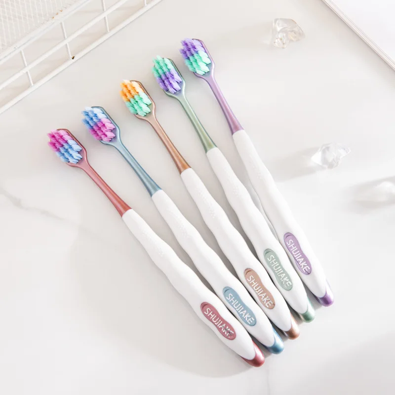 

5pcs Square hole wide head adult soft bristle toothbrush for pregnant and pregnant women with sensitive gingival