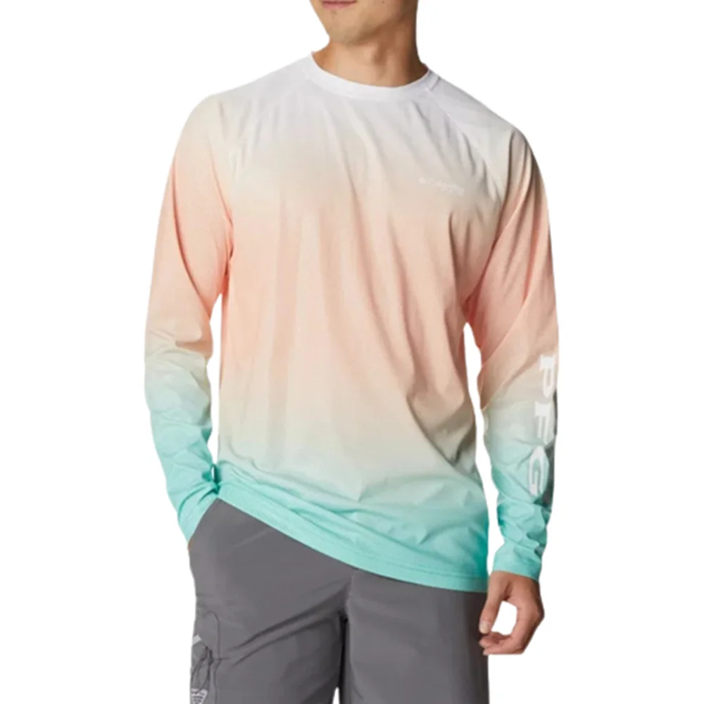 Columbia Pfg Fishing Shirt Men Summer Outdoor Fishing Clothing Sunscreen Long Sleeve T-Shirt UPF 50 Jersey Anti-UV Fishing Shirt enlarge