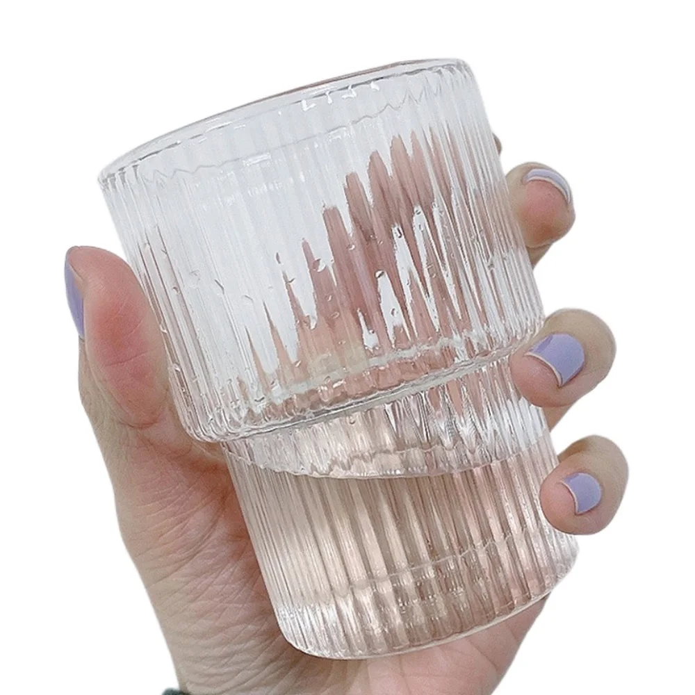 

200/300/380ml American Coffee Mug Wine Clear Glass Cocktail Cup Heat-resistant Transparent Tea Cup for Drinking Milk Beer Juice