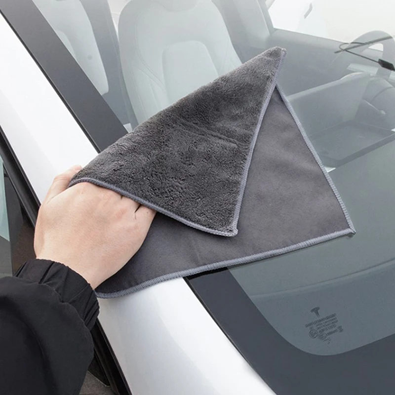 

Absorbent Car Drying Towel Suede Coral Velvet Double-sided Car Cleaning Cloth Multipurpose Auto Towel Car Accessories