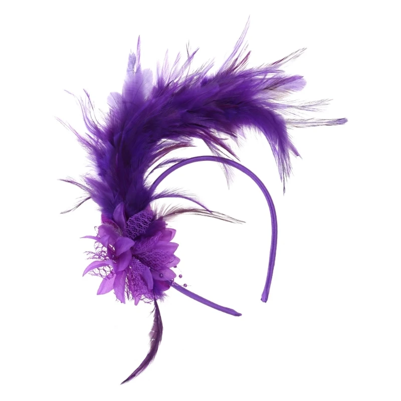 652F чародейская повязка на голову с перьями для праздника карнавала 1920-х годов