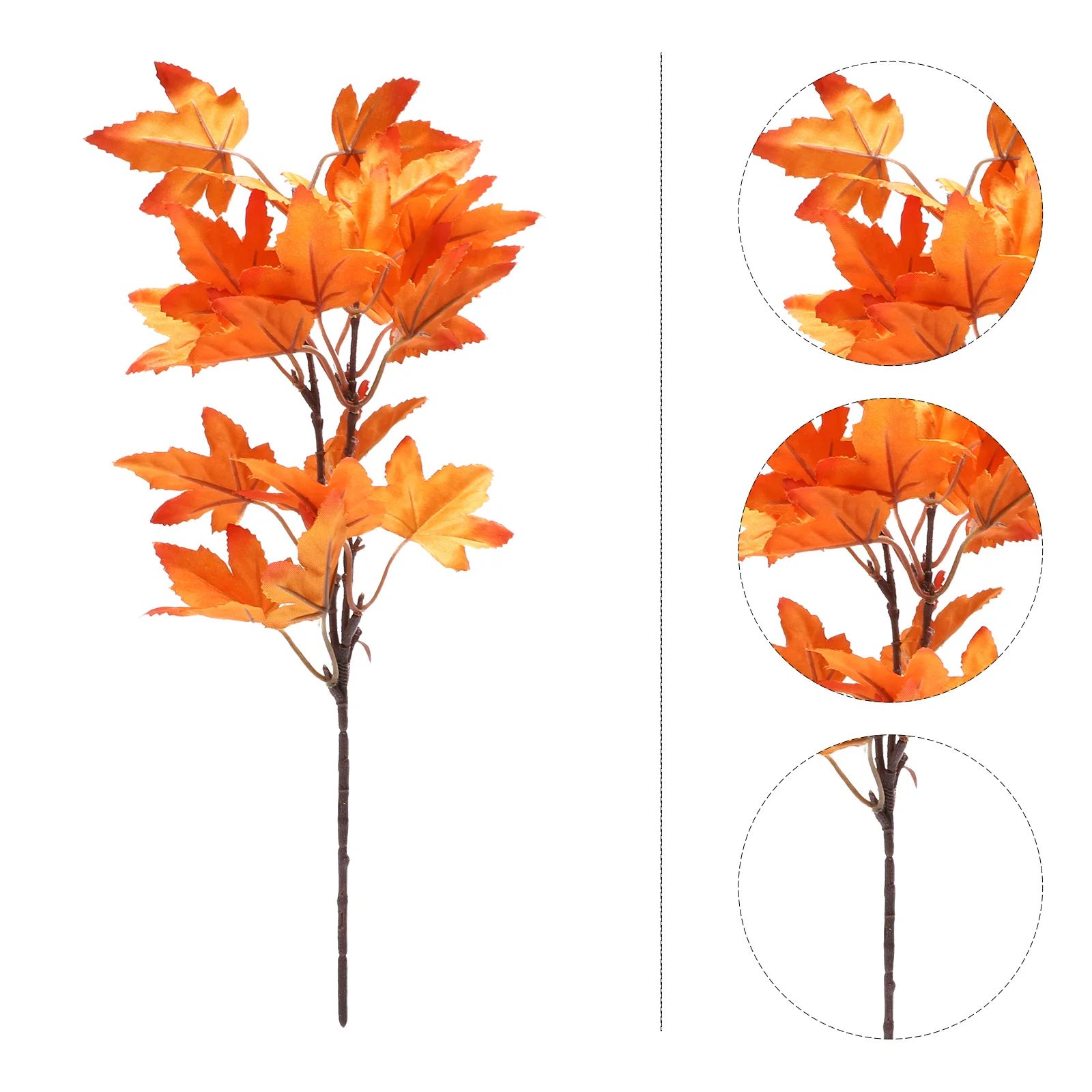 

Maple Leaves Leaf Autumn Artificial Fake Fall Picks Stem Faux Floral Decoration Branches Twig Flower Vines Thanksgivingsupplies