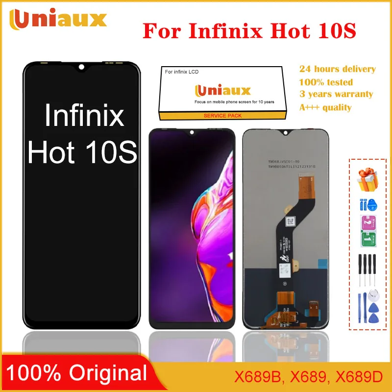 

6.82" For Infinix Hot 10S LCD Display Touch Screen Digitizer Assembly X689C X689B X689 X689D LCD Repair Replacement Parts