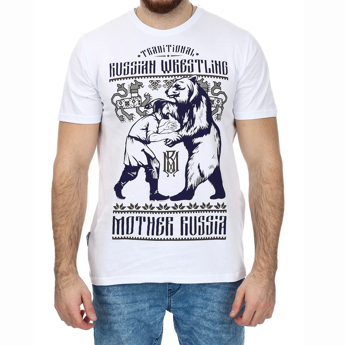 Купи Funny Russian Wrestle T-Shirt Short Sleeve Casual 100% Cotton O-Neck Summer Mens T-shirt Size S-3XL за 530 рублей в магазине AliExpress