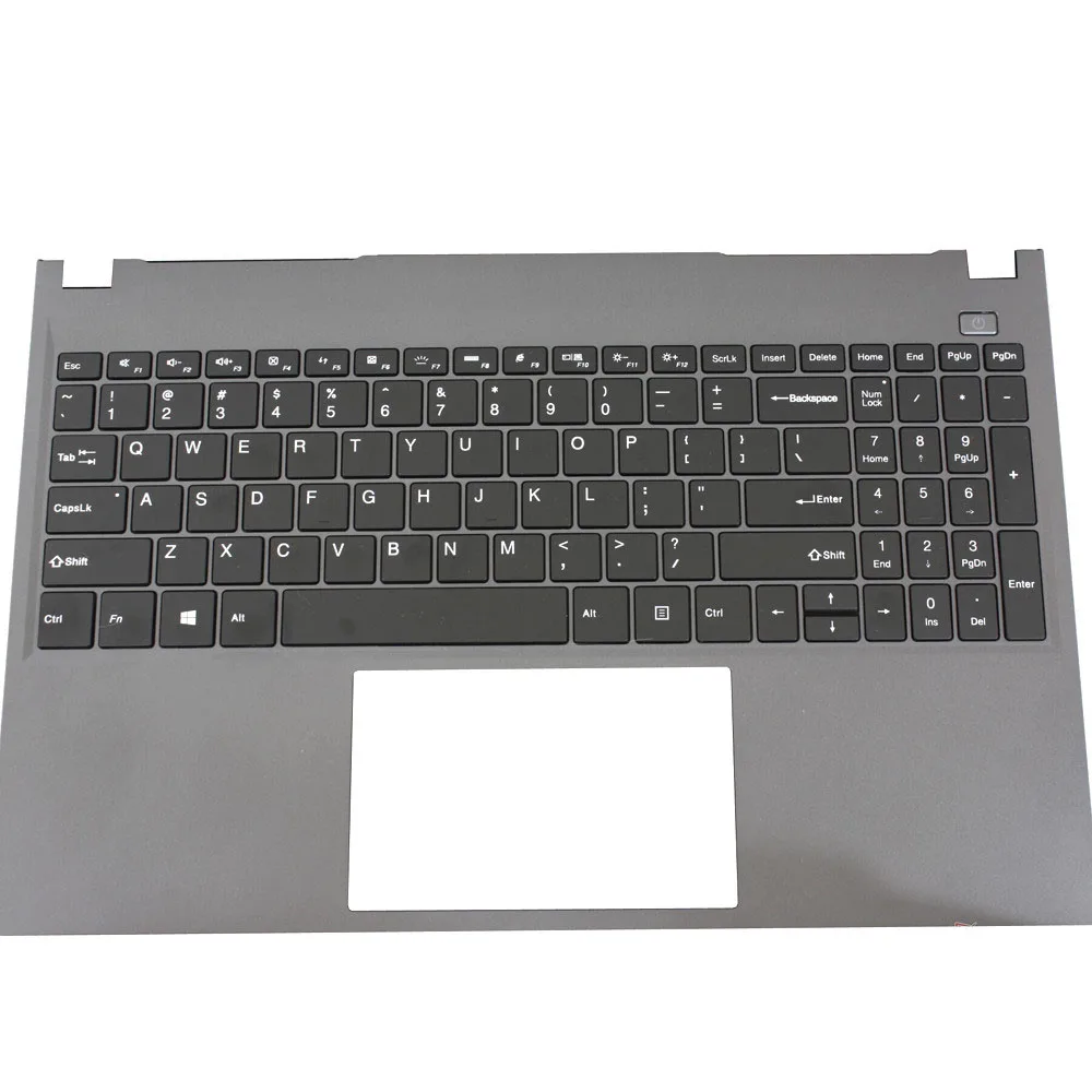 Подставка для рук и клавиатура для ноутбука Rikor Rbook B R-N-15-5400U ME-1554, серый верхний чехол, черный, СШАрусская клавиатура RU (art.: 3920d0fb07c32) - 3920d0fb07c32